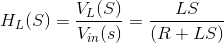 Función de transferencia del circuito RL Constante de tiempo El circuito RL como filtro