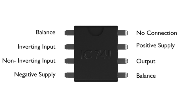 Amplificador operacional 741 IC o Amplificador operacional 741 IC
