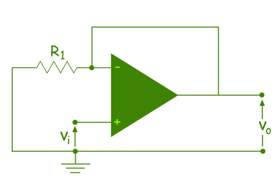 Amplificador operacional no inversor | Amplificador operacional no inversor