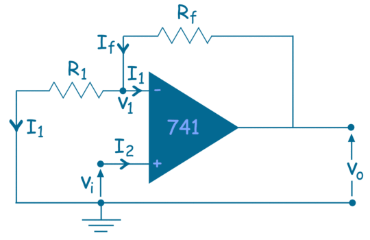 Amplificador operacional no inversor | Amplificador operacional no inversor