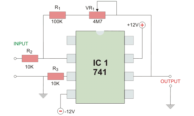 Circuito de amplificación de operaciones