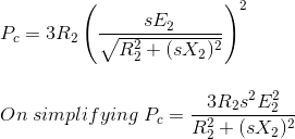 Ecuación de par del motor de inducción trifásico