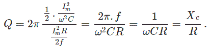 Factor de calidad del inductor y del condensador