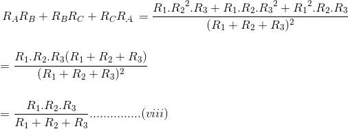Fórmula de conversión de Estrella a Delta (Delta a Wye)