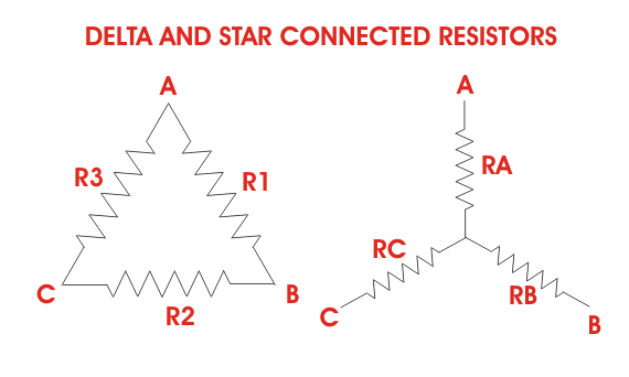 Fórmula de conversión de Estrella a Delta (Delta a Wye)