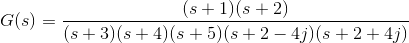 Función de transferencia del sistema de control