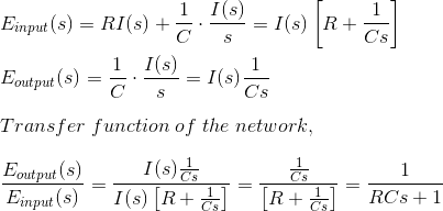 Función de transferencia del sistema de control