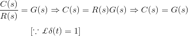 Función de transferencia del sistema de control