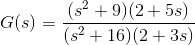 Función de transferencia del sistema de control