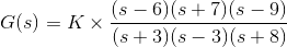 Función de transferencia del sistema de control