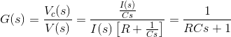 Función de transferencia del sistema de control