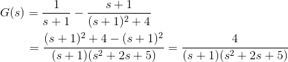 Función de transferencia del sistema de control