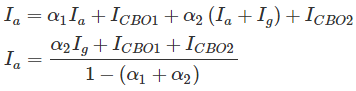 Modelo de dos transistores de SCR o Tiristor