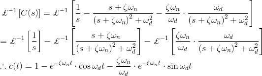 Respuesta temporal del sistema de control de segundo orden