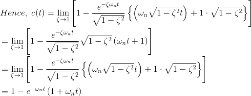 Respuesta temporal del sistema de control de segundo orden