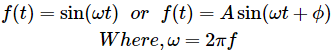 Señal de onda sinusoidal