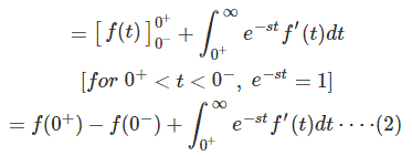 Teorema del valor inicial de la transformación de Laplace