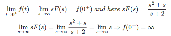 Teorema del valor inicial de la transformación de Laplace