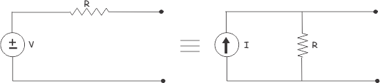 Transformación de la fuente (voltaje y corriente)