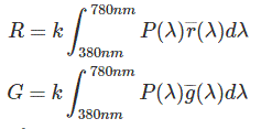 Valores triestímulos y coordenadas de cromaticidad